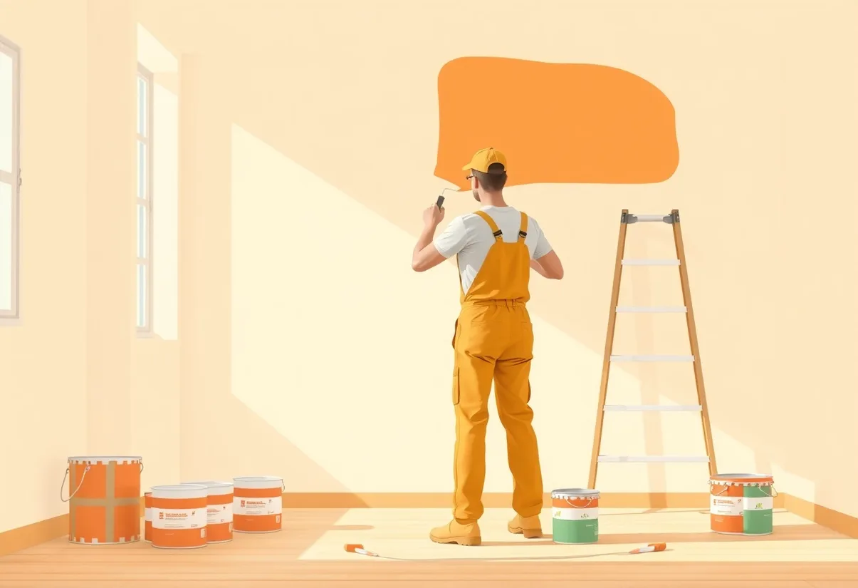 Peintre Saint-Herblain 44800 en intervention sur un chantier